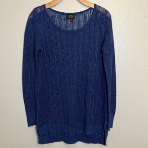 Frenchi Blue Sheer Sweater